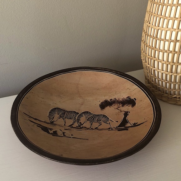 Other - African Soapstone Zebra Animal Bowl Dish
